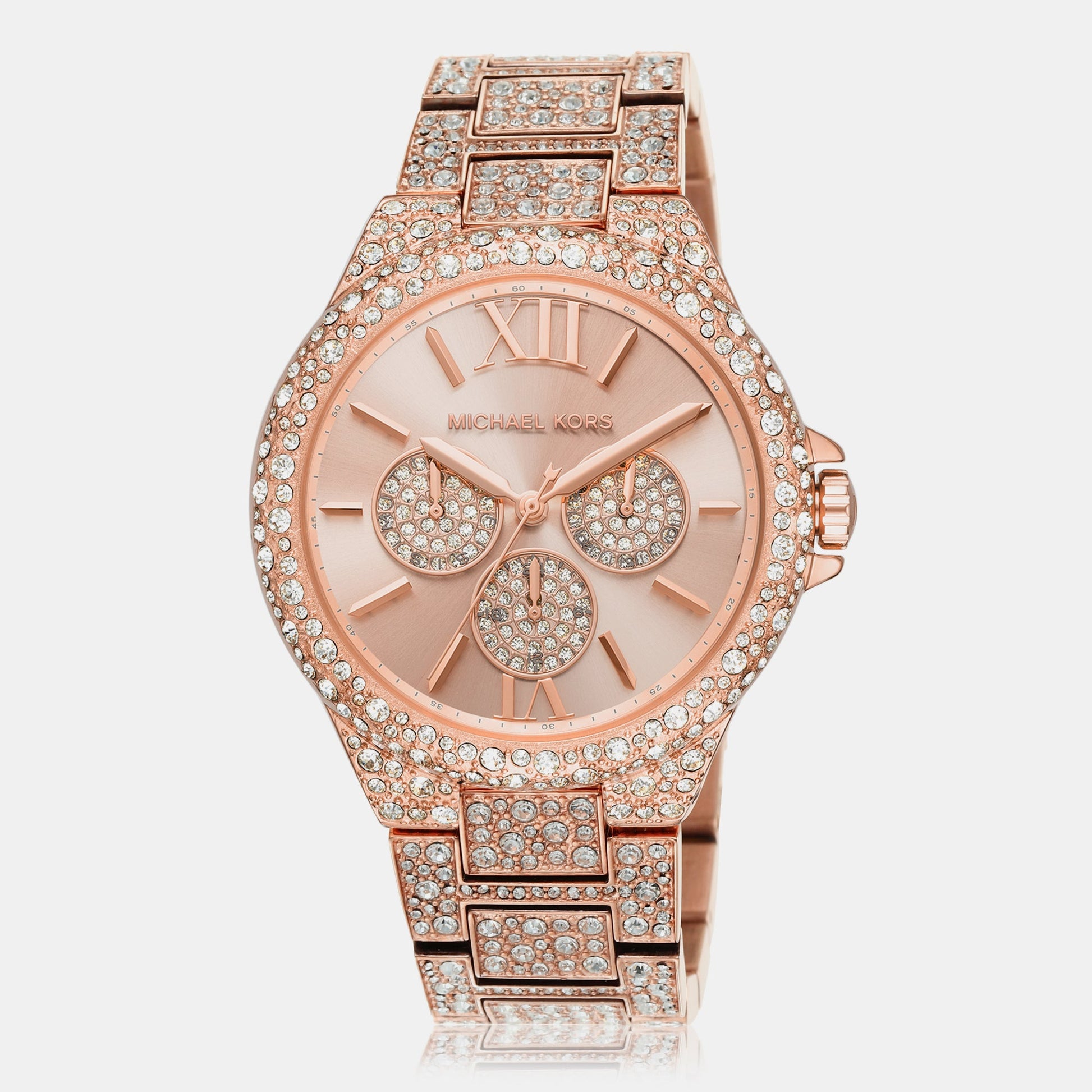 Camille Women Quartz Rose Gold Dial Chronograph Stainless Steel Watch MK6961