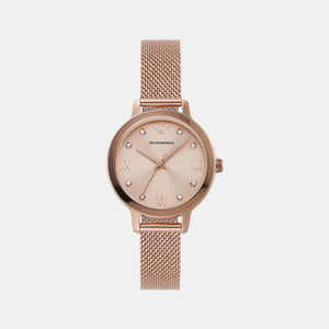 cleo Women Quartz Rose Gold Dial Analog Stainless Steel Watch AR11512