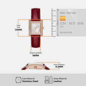 Emery Women Quartz White Dial Analog Leather Watch MK4689