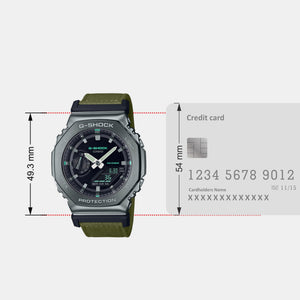 G-Shock Men Quartz Grey Dial Analog-Digital Fabric Watch G1374
