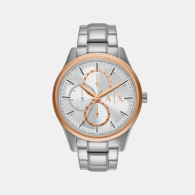 Dante Men Quartz Silver Dial Chronograph Stainless Steel Watch AX1870
