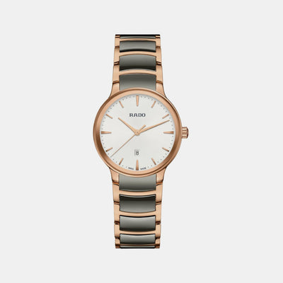 Centrix Women Quartz Silver Dial Chronograph Ceramic Watch R30024012