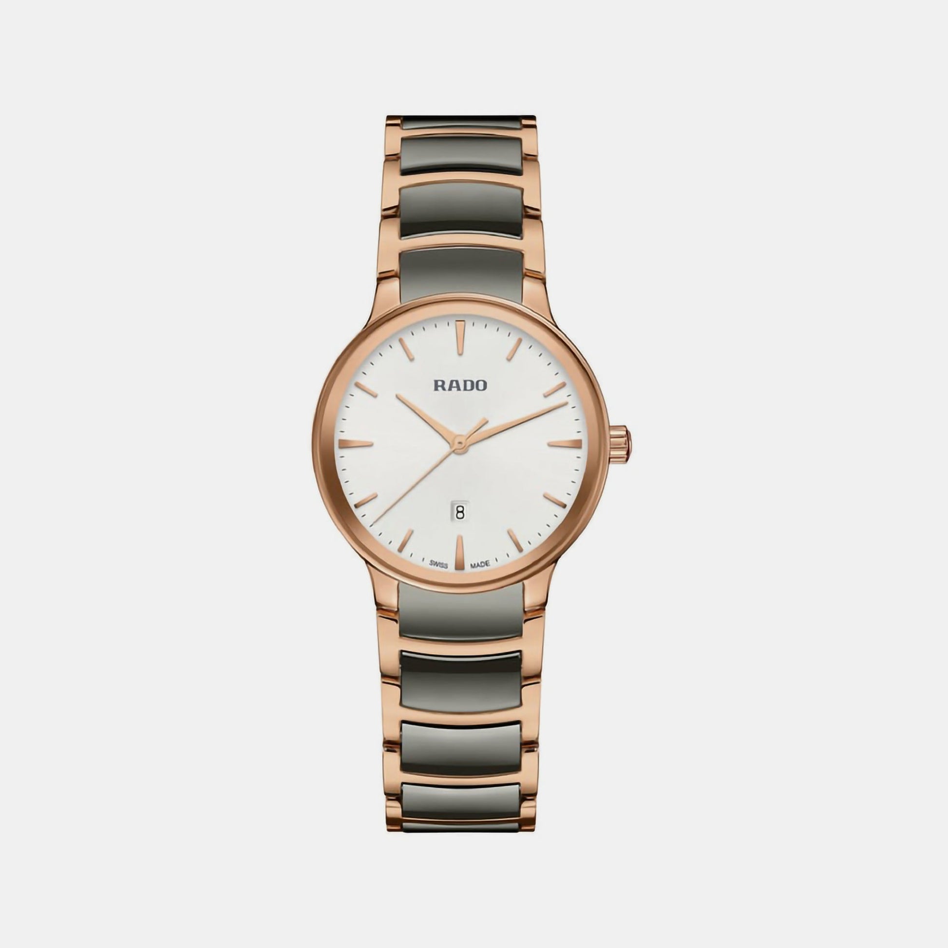 Centrix Women Quartz Silver Dial Chronograph Ceramic Watch R30024012