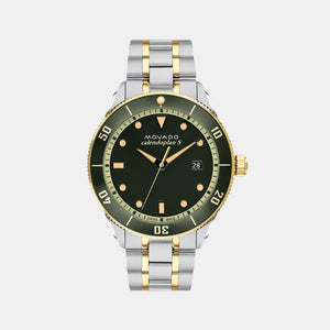 Heritage Men Quartz Green Dial Analog Stainless Steel Watch 3650127