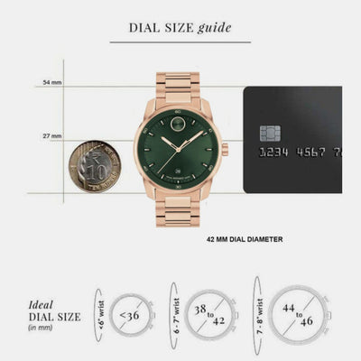 Bold Verso Men Quartz Green Dial Analog Stainless Steel Watch 3601138