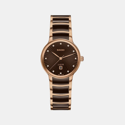 Centrix Women Quartz Brown Dial Chronograph Ceramic Watch R30024732
