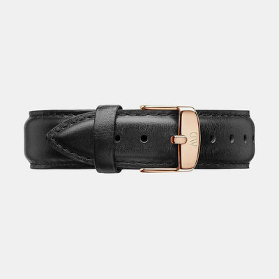 Classic Men Quartz Black Dial Analog Leather Watch DW00100127