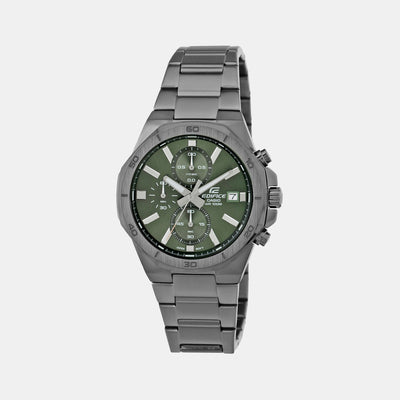 Edifice Men Quartz Green Dial Chronograph Stainless Steel Watch ED586