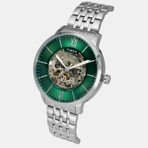 E Class Men Automatic Green Dial Analog Stainless Steel Watch TWEG23502