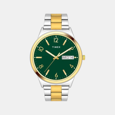 Classics Men Quartz Green Dial Analog Stainless Steel Watch TWTG10006