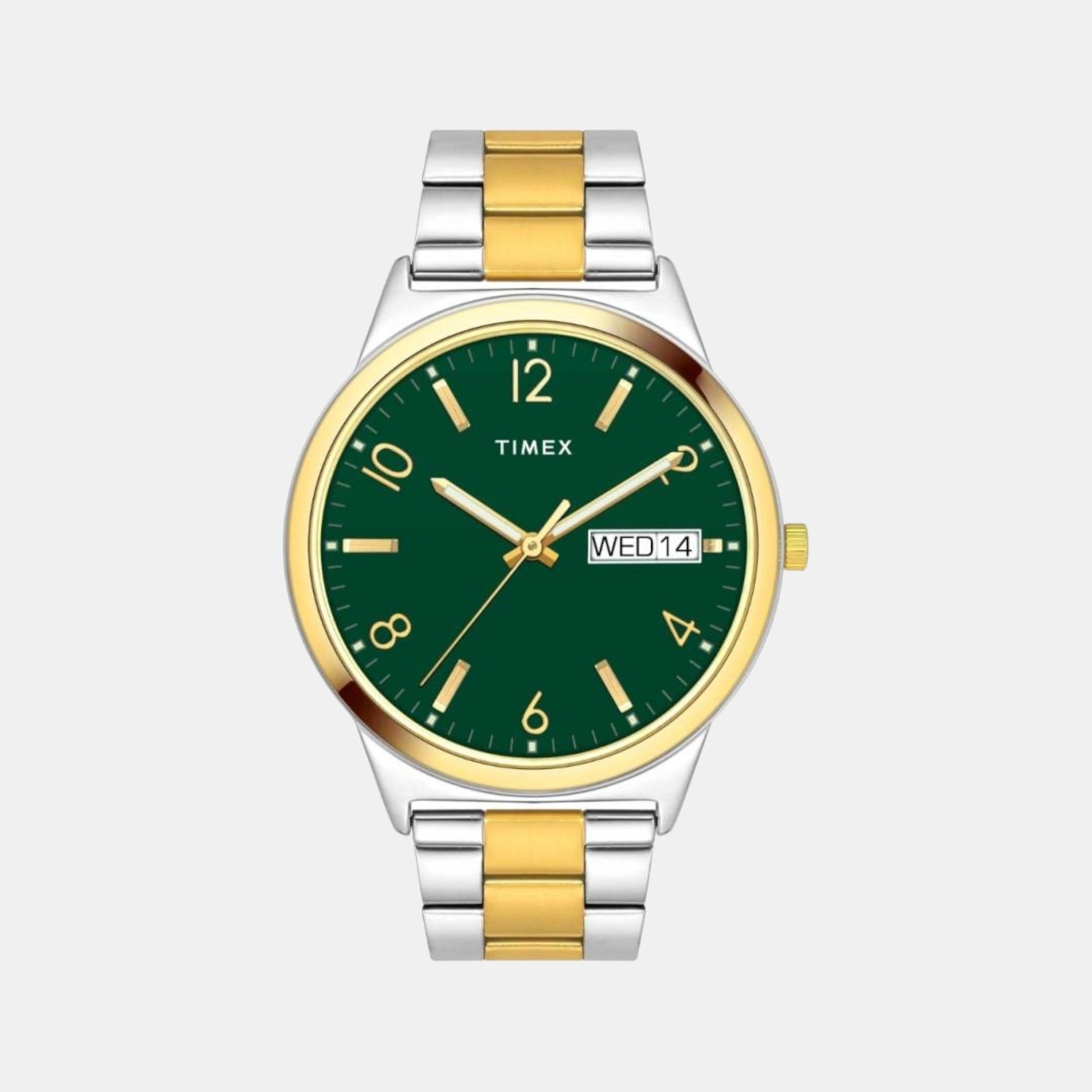 Classics Men Quartz Green Dial Analog Stainless Steel Watch TWTG10006