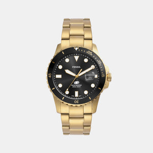 Fossil Blue Dive Men Quartz Black Dial Analog Stainless Steel Watch FS6035