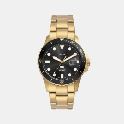 Fossil Blue Dive Men Quartz Black Dial Analog Stainless Steel Watch FS6035