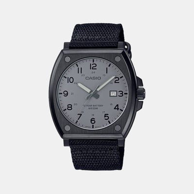 Enticer Men Quartz Grey Dial Analog Fabric Watch A2123