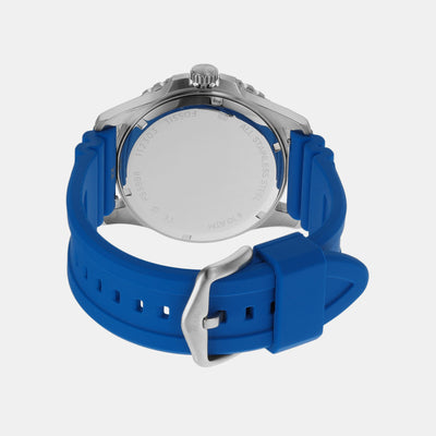 Fossil Blue Dive Men Quartz Blue Dial Analog Silicone Watch FS5998