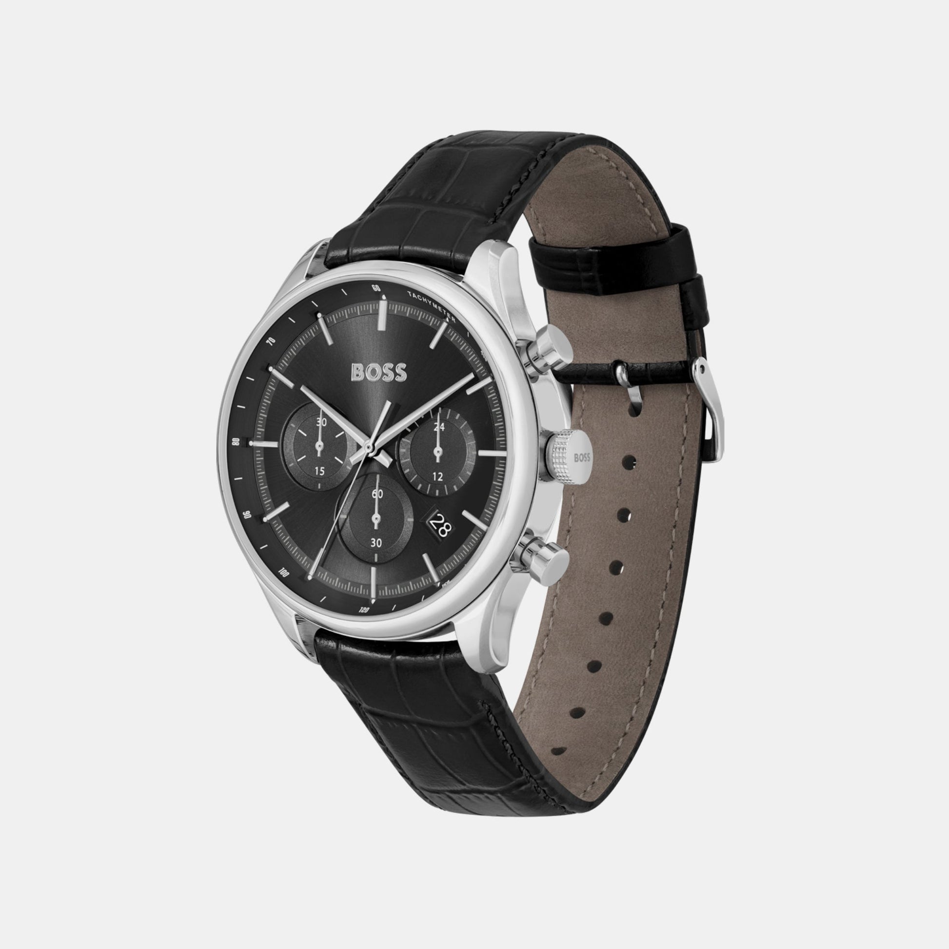 Gregor Men Quartz Black Dial Chronograph Leather Watch 1514049