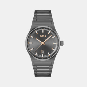 Candor Men Quartz Grey Dial Analog Stainless Steel Watch 1514078