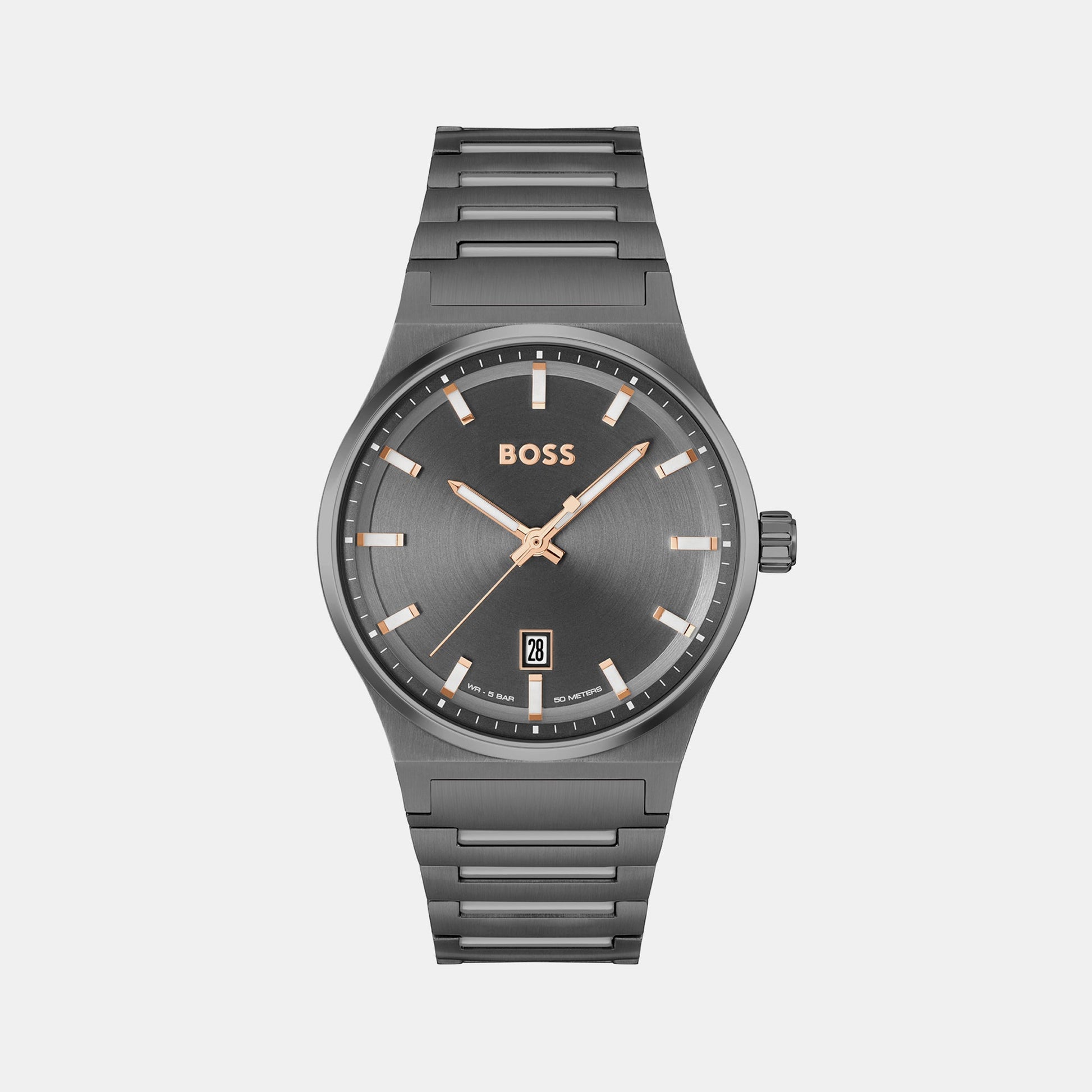Candor Men Quartz Grey Dial Analog Stainless Steel Watch 1514078