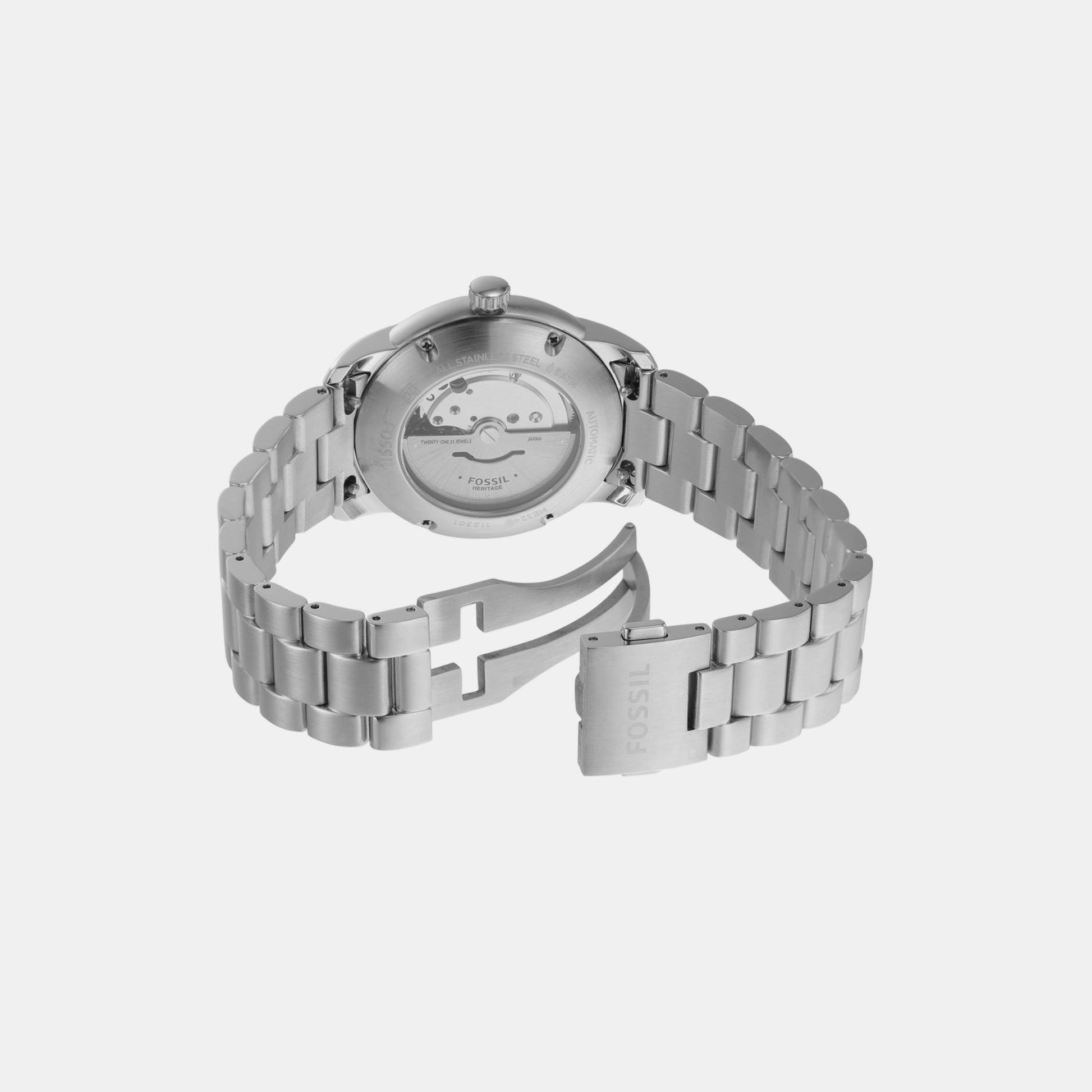 Fossil Heritage Women Automatic Purple Dial Analog Stainless Steel Watch ME3246
