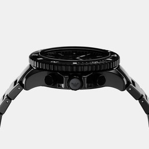 Helios (World Explorer) Men Quartz Black Dial Chronograph Stainless Steel Watch AR70010
