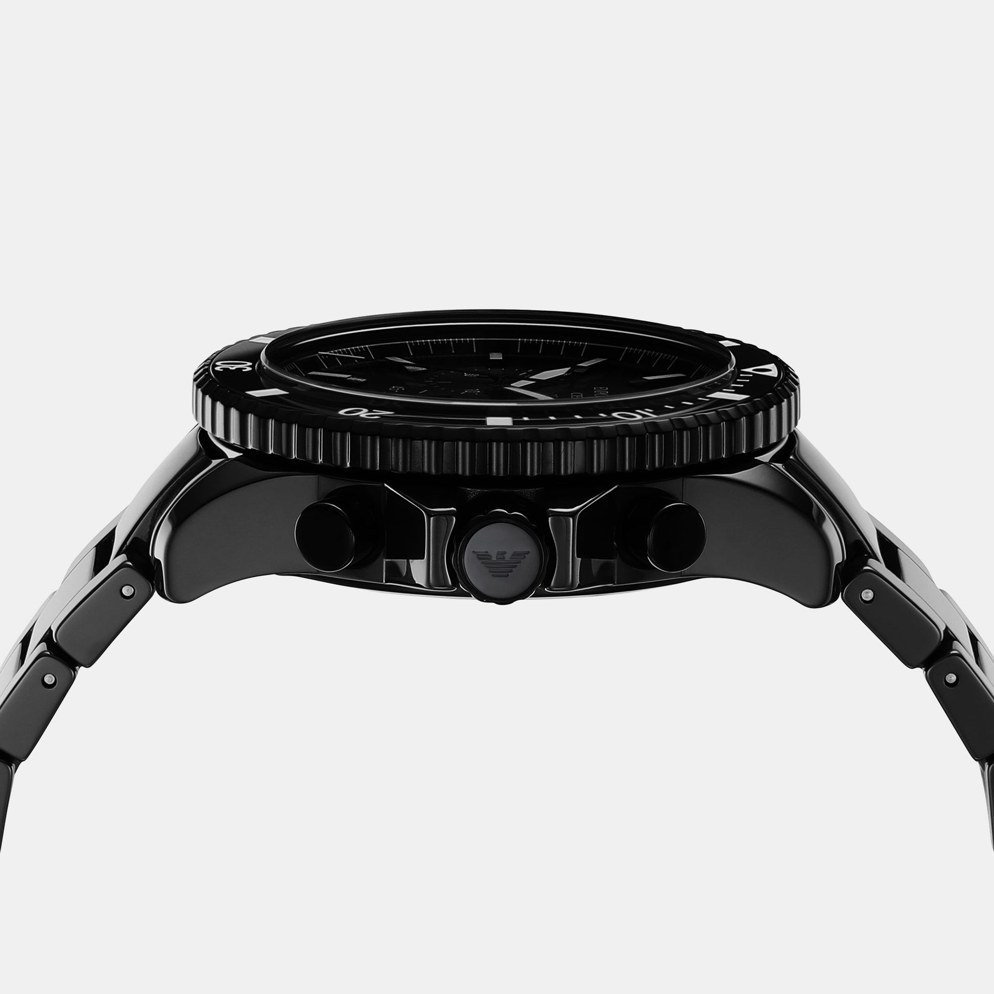 Helios (World Explorer) Men Quartz Black Dial Chronograph Stainless Steel Watch AR70010