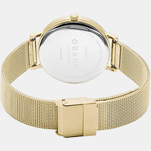 Brink Lille Gold Women Quartz White Dial Analog Stainless Steel Watch V248LXGIMG