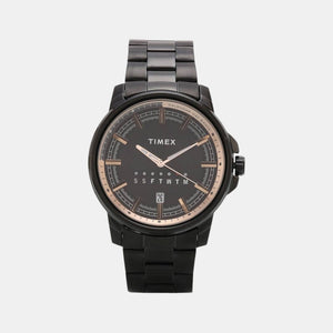 E Class Men Quartz Black Dial Analog Stainless Steel Watch TWEG17208