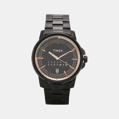 E Class Men Quartz Black Dial Analog Stainless Steel Watch TWEG17208