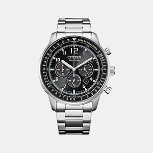 Eco-Drive Men Quartz Black Dial Chronograph Stainless Steel Watch CA4500-83E
