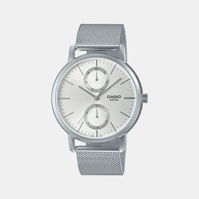 Enticer Men Quartz White Dial Chronograph Stainless Steel Watch A2066