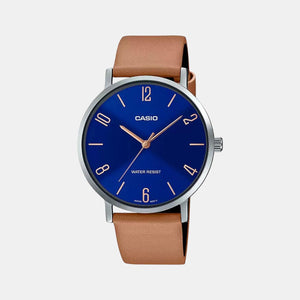 Enticer Men Quartz Blue Dial Analog Leather Watch A1822