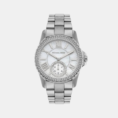 Everest Women Quartz Silver Dial Analog Stainless Steel Watch MK7403