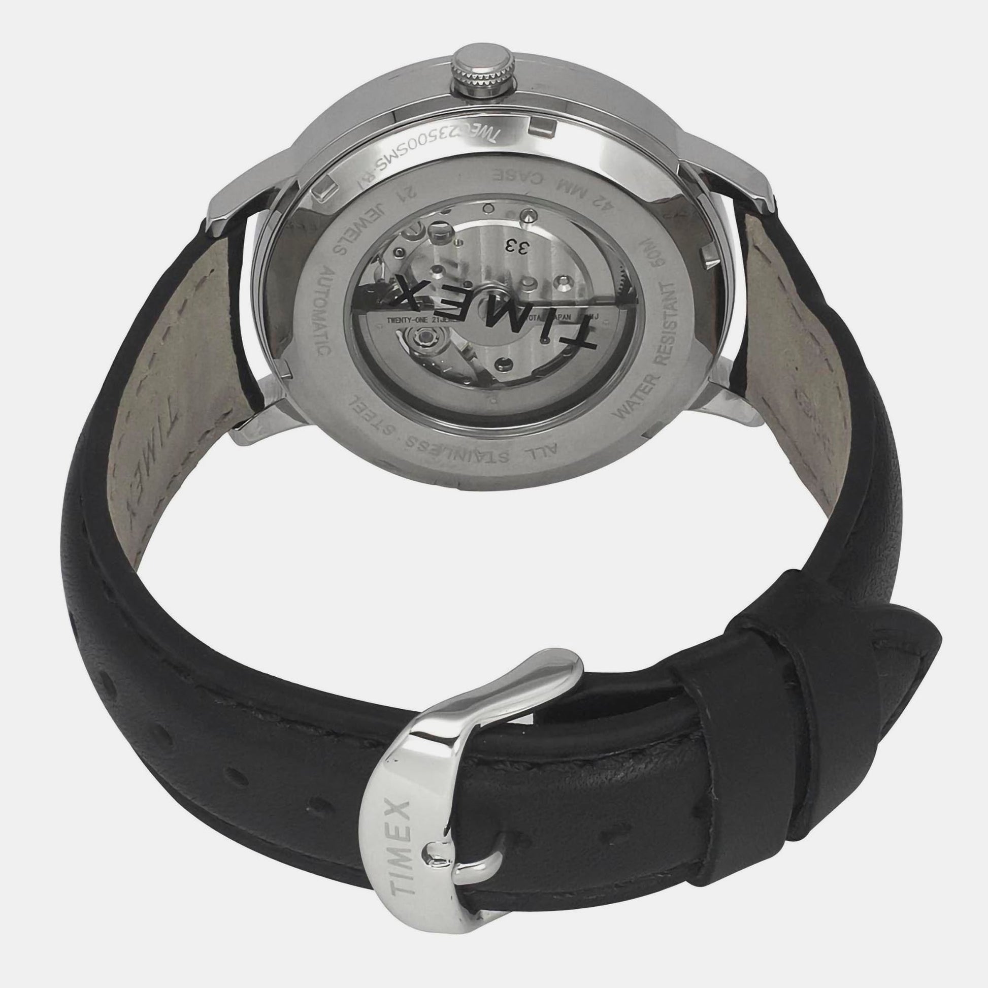 E Class Men Automatic Silver Dial Analog Leather Watch TWEG23500