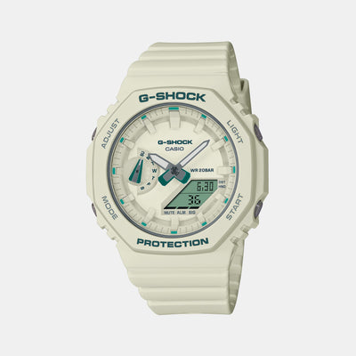 G-Shock Women Quartz White Dial Analog-Digital Resin Watch G1377