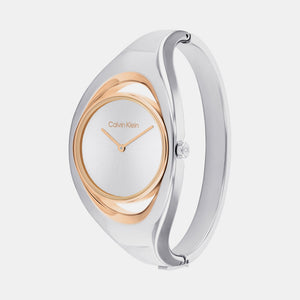 Ck Elation Women Quartz Silver Dial Analog Stainless Steel Watch 25200424