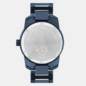 Bold Men Quartz Black Dial Analog Stainless Steel Watch 3600728
