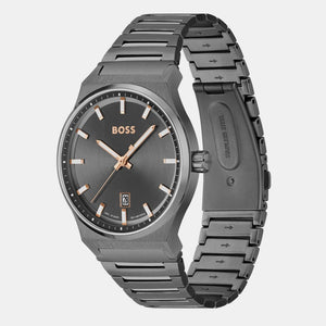 Candor Men Quartz Grey Dial Analog Stainless Steel Watch 1514078