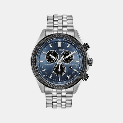 BI Men Quartz Blue Dial Chronograph Stainless Steel Watch BL5568-54L