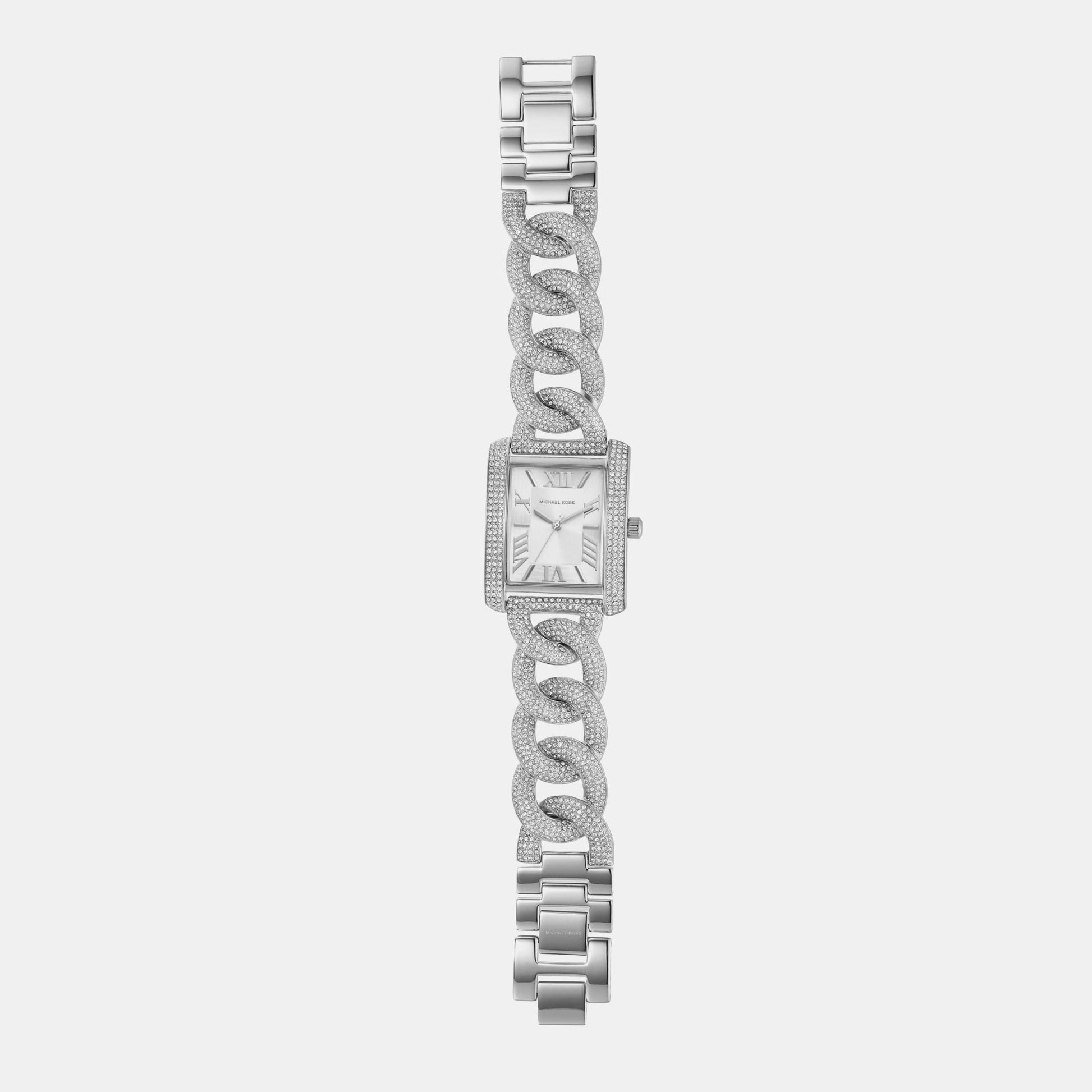 Emery Women Quartz White Dial Analog Stainless Steel Watch MK7299