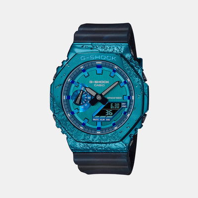 G-Shock Men Quartz Blue Dial Analog-Digital Resin Watch G1347