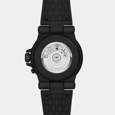 Dylan Men Automatic Black Dial Analog Silicone Watch MK9019