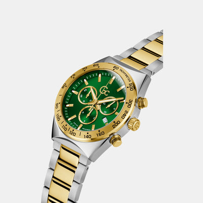 Clubhouse Chrono Men Quartz Green Dial Chronograph Stainless Steel Watch Z17001G9MF