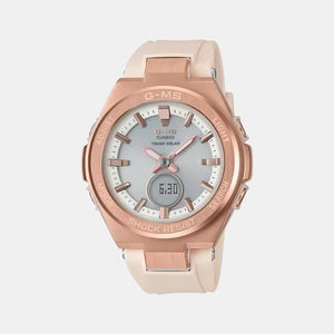 Baby-G Women Quartz Rose Gold Dial Analog-Digital Resin Watch B216