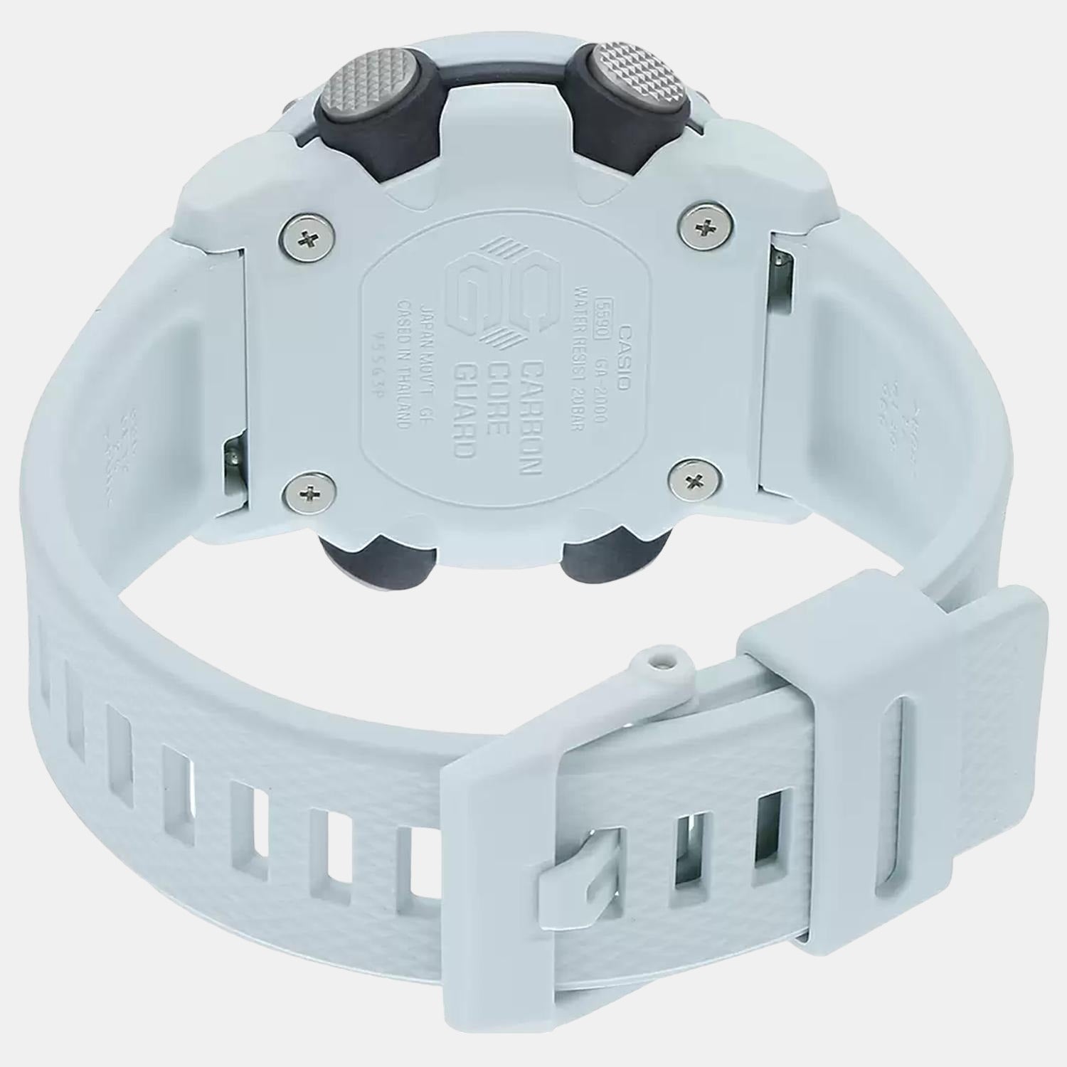 G-Shock Men Quartz White Dial Analog-Digital Resin Watch G971