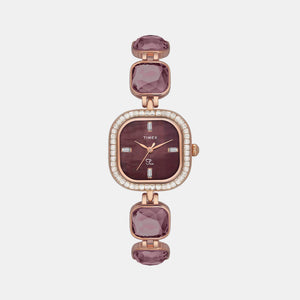 Fria Women Quartz Mother Of Pearl Dial Analog Brass Watch TWEL17102