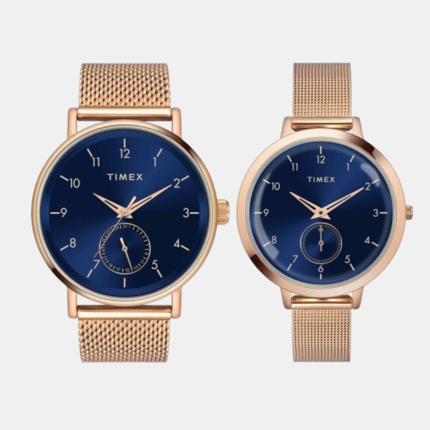 Fashion Couple Quartz Blue Dial Analog Brass Watch TW00PR293