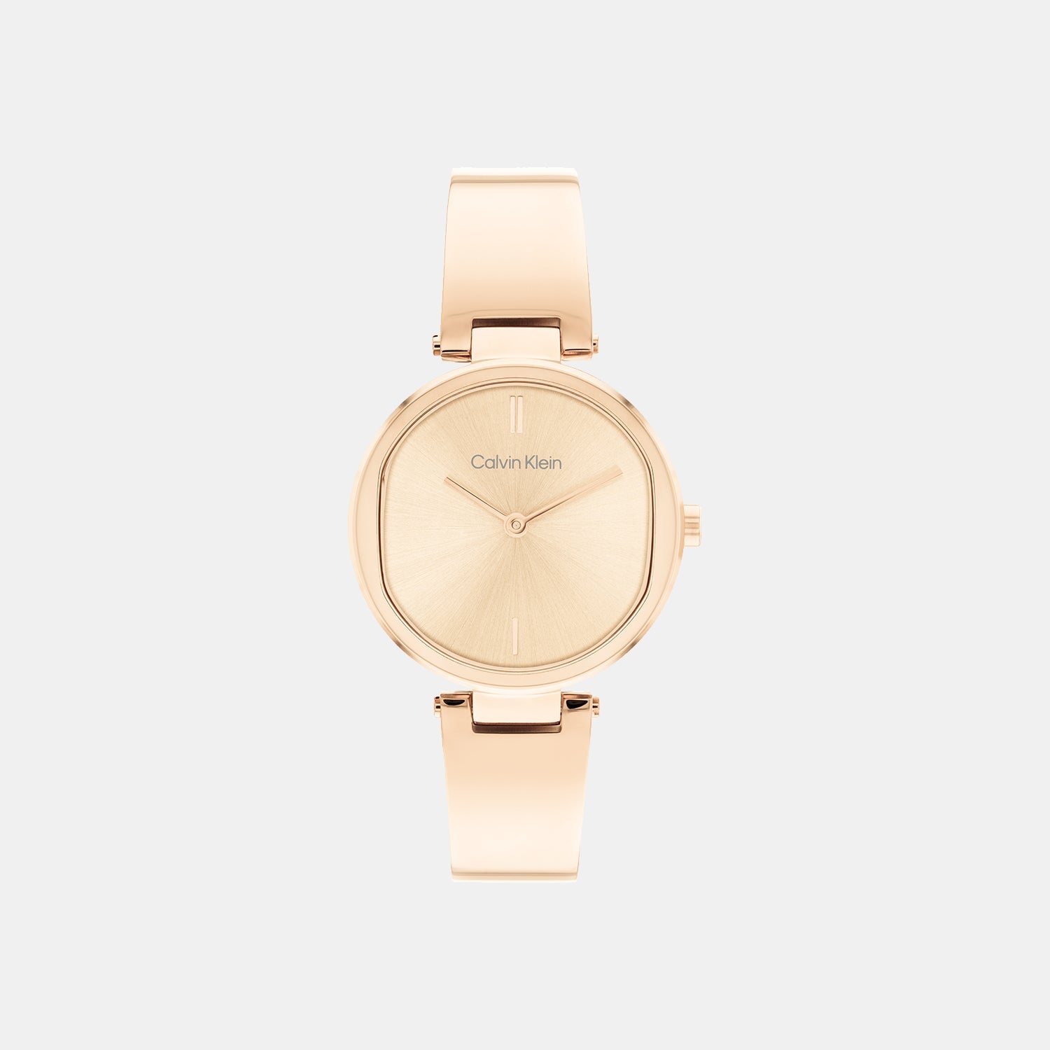 Ck Elevated Women Quartz Gold Dial Analog Stainless Steel Watch 25200308
