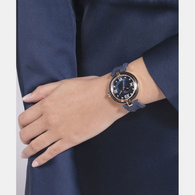 Fusion Cable Women Quartz Mother Of Pearl Dial Analog Silicone Watch Z15004L7MF
