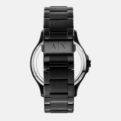 Hampton Men Quartz Black Dial Analog Stainless Steel Watch AX7101