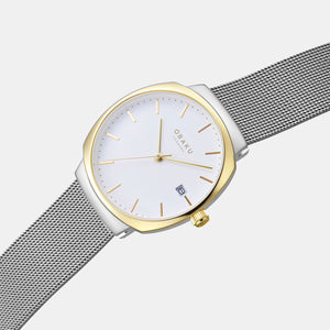 Felt Lille Women Quartz Silver Dial Analog Stainless Steel Watch V273LDFIMC